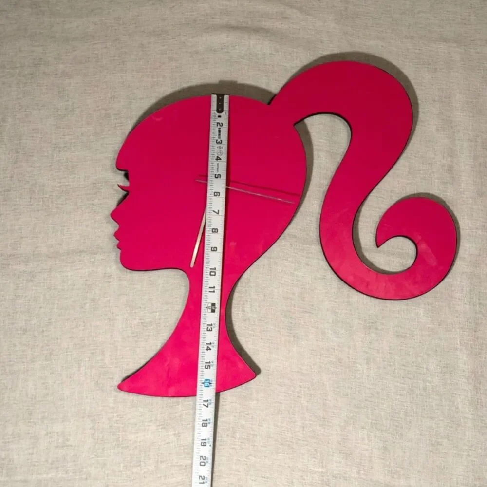 Barbie Hot Pink Silhouette Wall Clock Mattel Barbiecore Decor